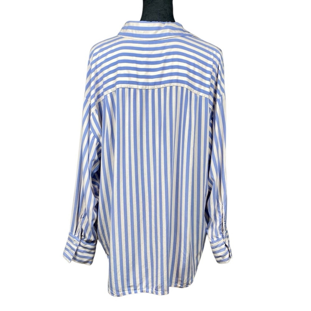 MNG Button Down Shirt Striped Blue Size 8​​ - Picture 4 of 6